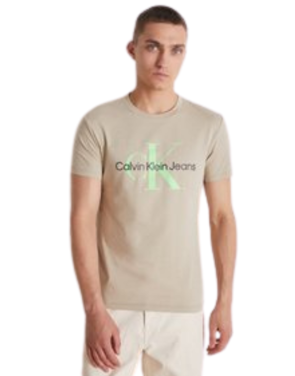 Calvin Klein Seasonal Mono T-Shirt Taupe Men