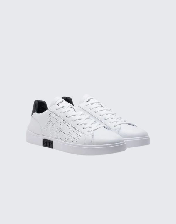 Replay Polys Studio Sneakers In White And Black Men