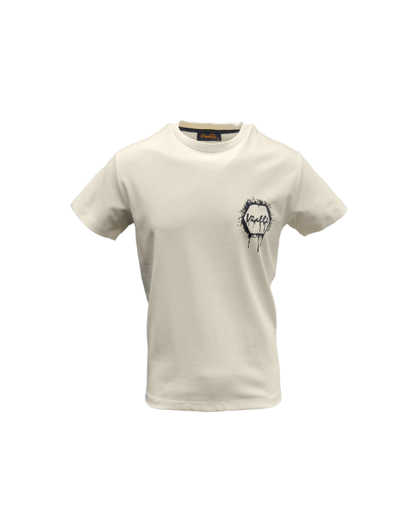Vialli Impect Short Sleeve T-Shirt Cream Men