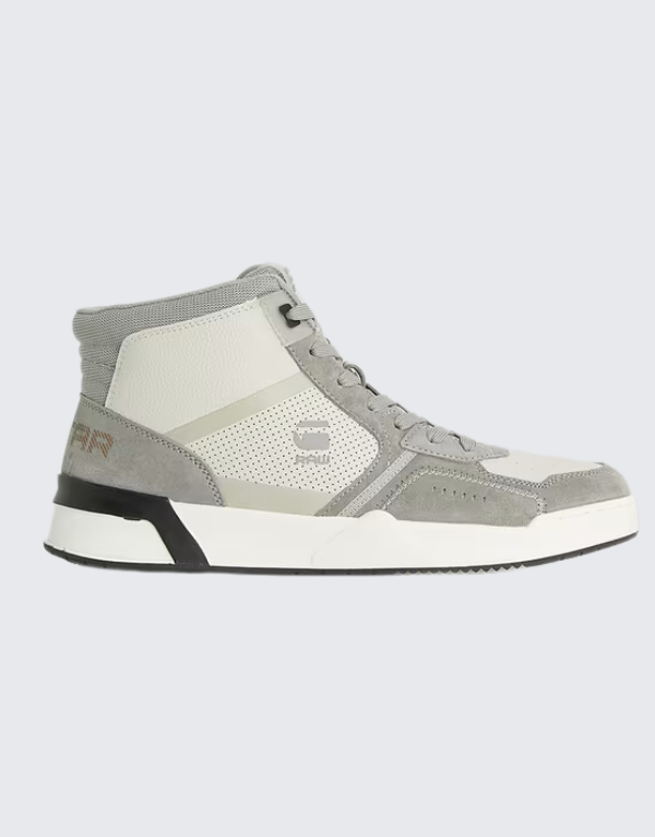 G-Star Raw Carrick Cup Mid Sneakers In Off White And Grey Men