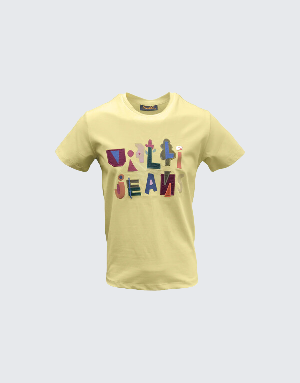 Vialli Island Short Sleeve T-Shirt Yellow Men