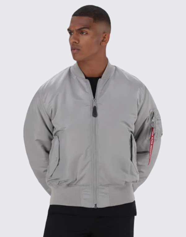 Alpha Ma-1 Classic Jacket 006 In New Silver