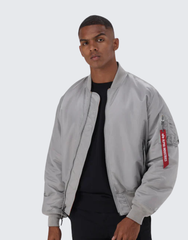 Alpha Ma-1 Classic Jacket 006 In New Silver