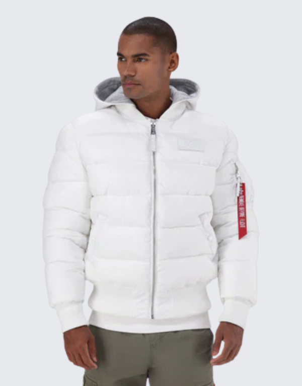 Alpha Ma-1 Zh Puffer Jacket 001 In White Mens