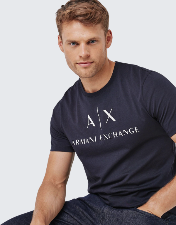 Armani Short Sleeve T-Shirt Navy Men