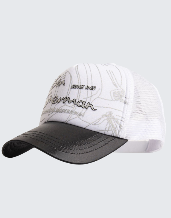 Ben Sherman Exploded Scooter Cap White/Black Men