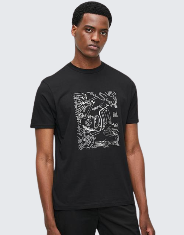 Ben Sherman Exploded Scooter T-Shirt Black Men