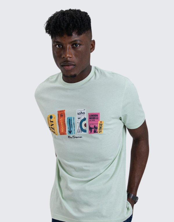 Ben Sherman Tour Tickets T-Shirt Pistol Men