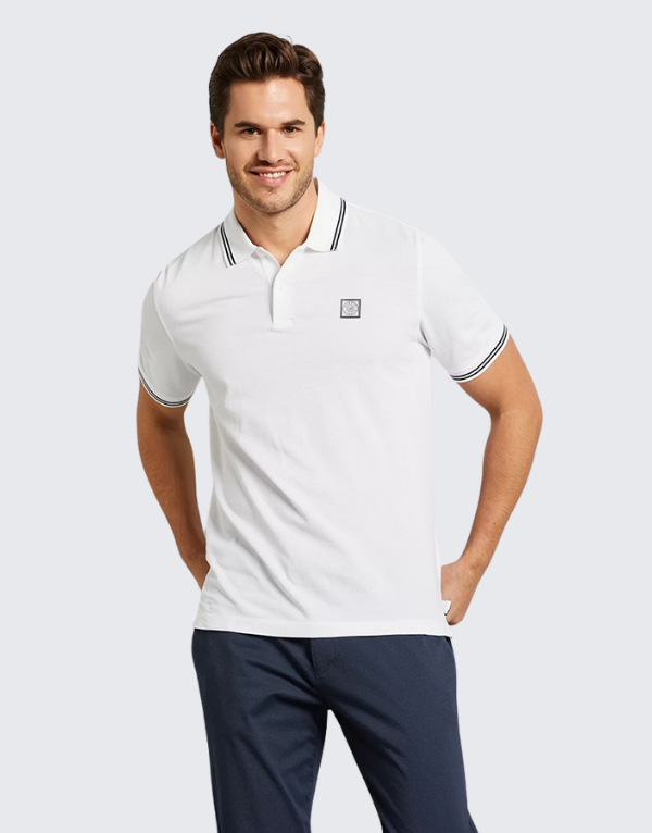 Bugatti Polo Polo Short Sleeve A10 White Men