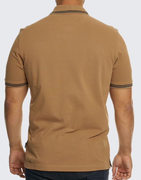 Bugatti Polo Short Sleeve A70 Tan Men