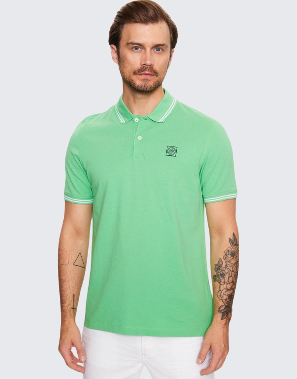 Bugatti Short Sleeve Polo 530 Green Men