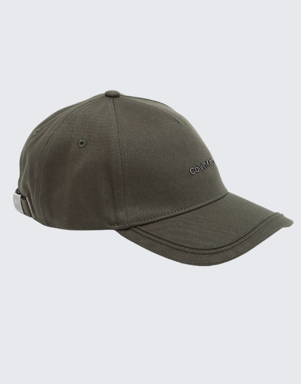 Calvin Klein Accessory Metal Lettering Baseball Cap Olive Men