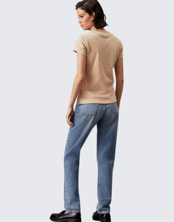 Calvin Klein Burnout Slim T-Shirt Khaki Womens