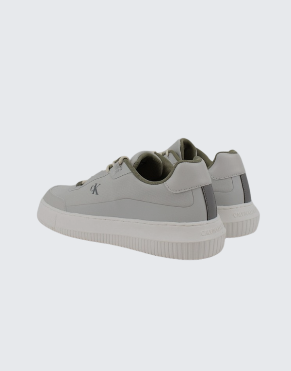 Calvin Klein Chunky Cupsole Tech Ripstop Sneakers In Light Grey Men