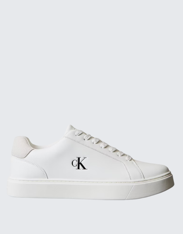 Calvin Klein Classic Cupsole Lace Up Leather White Men