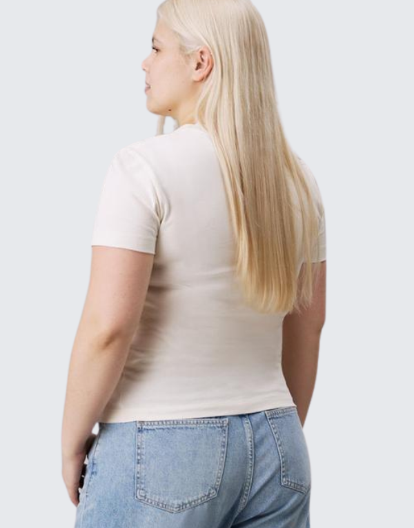 Calvin Klein Diffused Regular T-Shirt Ivory Womens