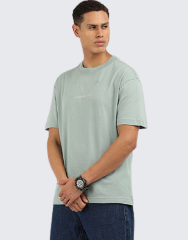 Calvin Klein Grid Monogram T-Shirt Slate Grey Men