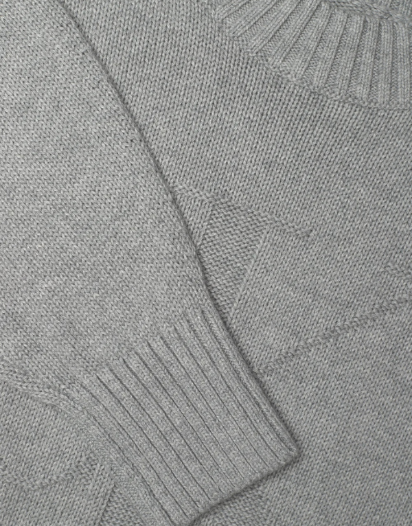 Calvin Klein Intarsia Loose Sweater In Grey Heather Women