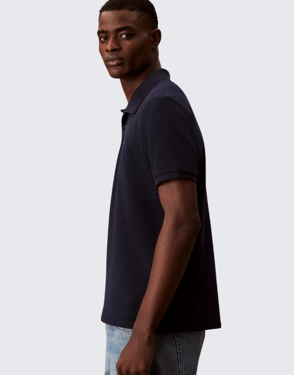 Calvin Klein Mens Casual Pique Short Sleeve Polo Navy Men