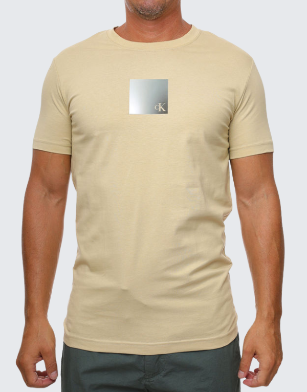 Calvin Klein Metallic Box T-Shirt Khaki Men