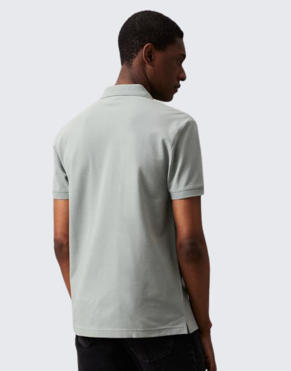 Calvin Klein Mono Logo Polo T-Shirt In Slate Grey Men