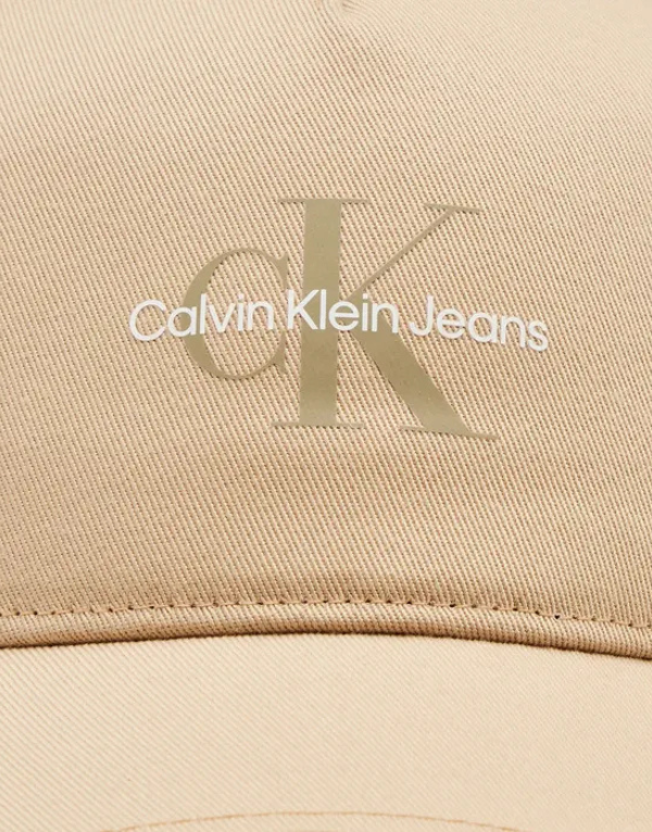 Calvin Klein Monogram Logo Print Cap Khaki Men
