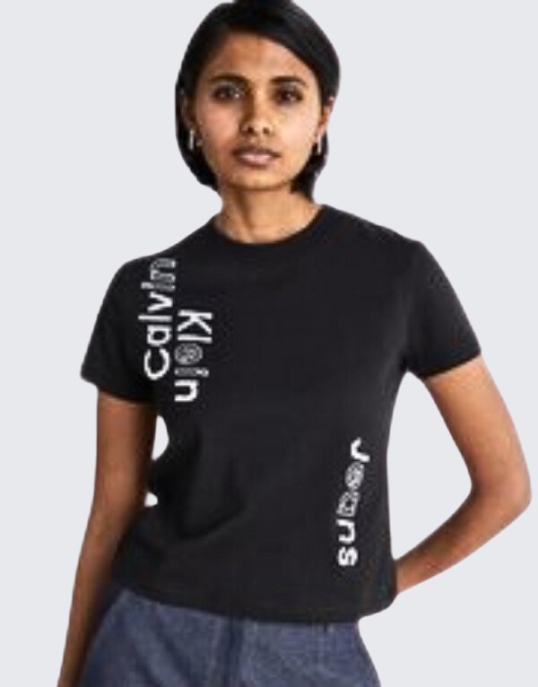 Calvin Klein Multi Place Logo Baby T-Shirt Top Womens