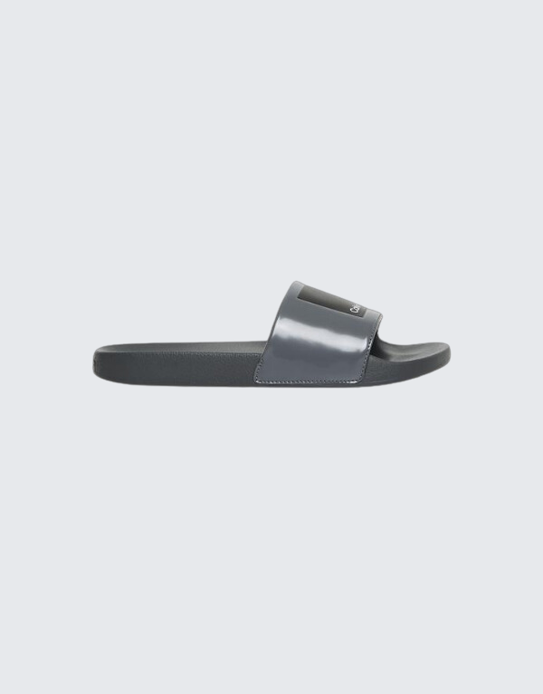 Calvin Klein Pool Slide High Frequency Logo Dark Men