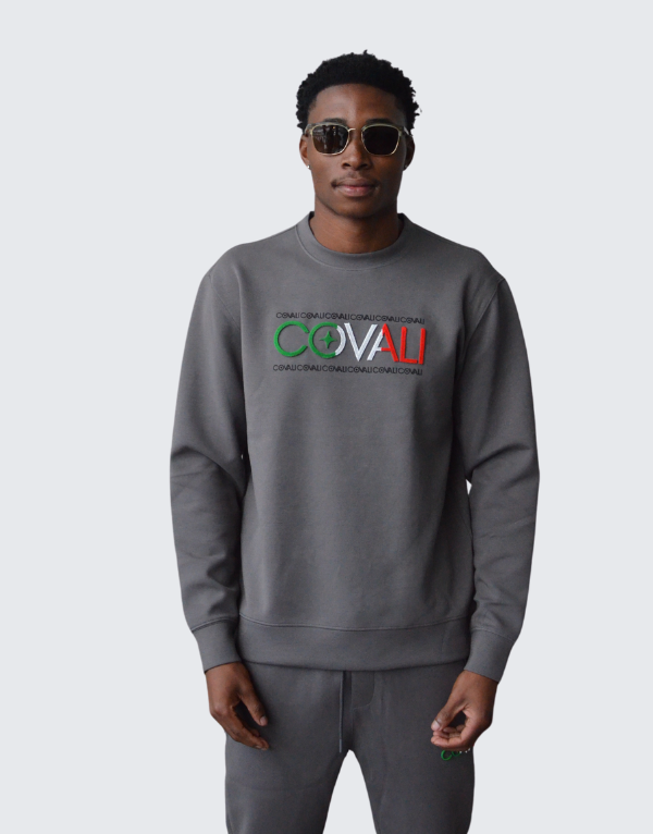 Covali Bolsena Sweater In Grey Mens