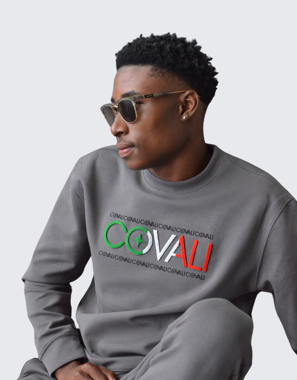 Covali Bolsena Sweater In Grey Mens