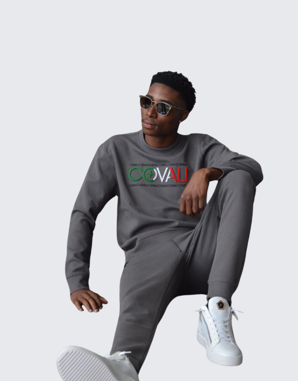 Covali Bolsena Sweater In Grey Mens