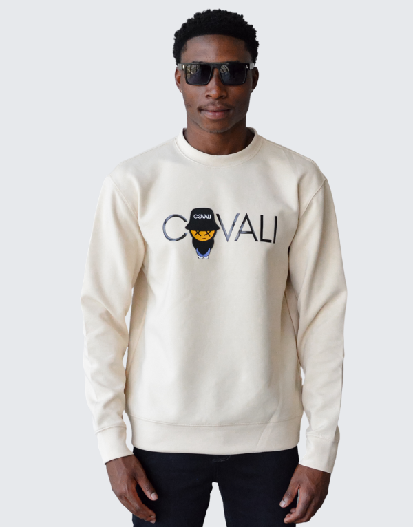 Covali Fondi Sweater In Beige Mens