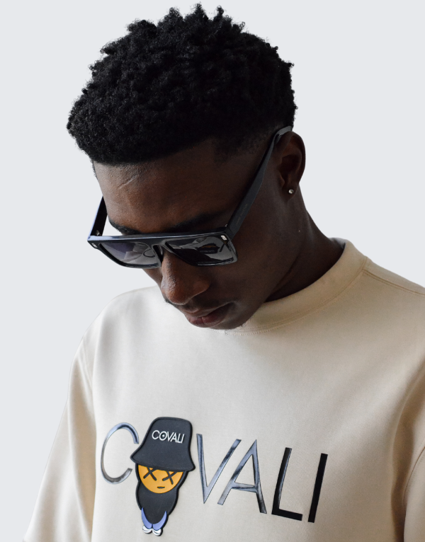 Covali Fondi Sweater In Beige Mens