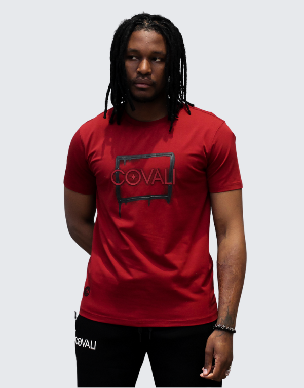 Covali Jose T-Shirt In Burgundy Men