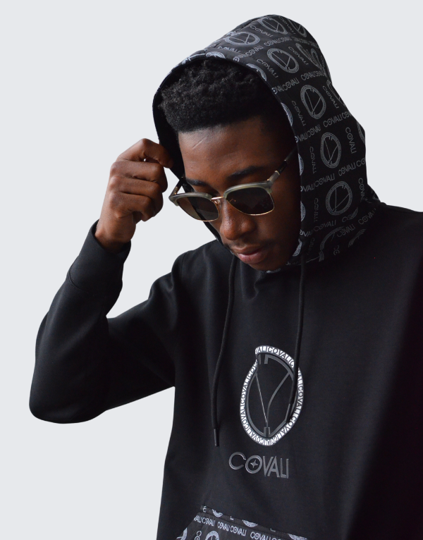 Covali Matera Hoodie In Black Mens