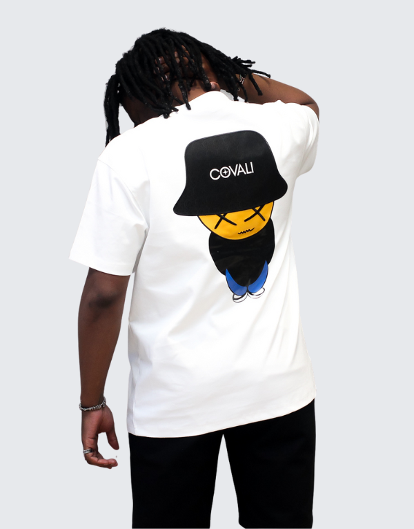 Covali Tipo S T-Shirt In White With Box Logo Men