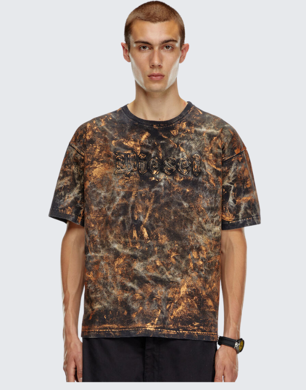 デルスカットTーBOH Diesel T-Boxt Q12 Short Sleeve T-Shirt In Beige (7Esa) Men