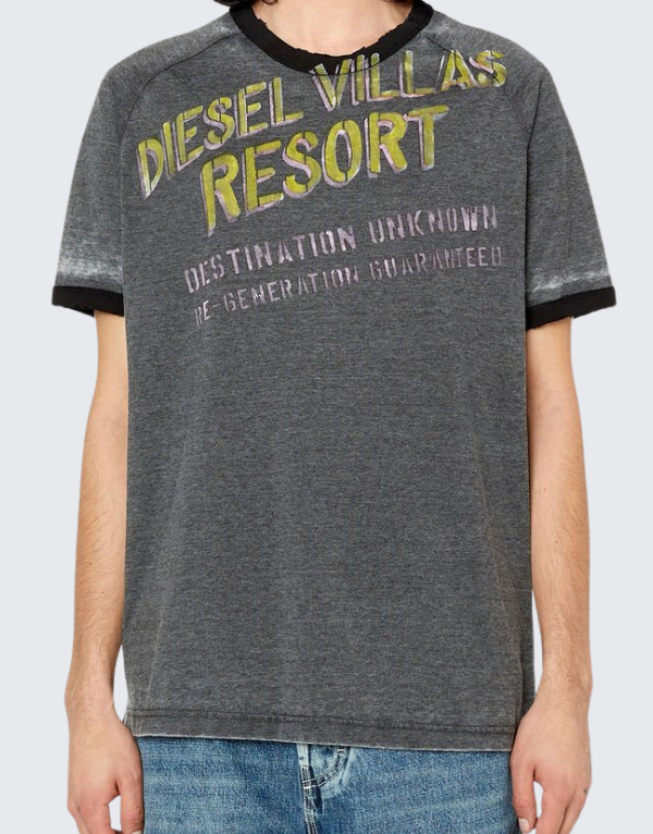 Diesel T-Dielan Short Sleeve T-Shirt In 93Ra Men