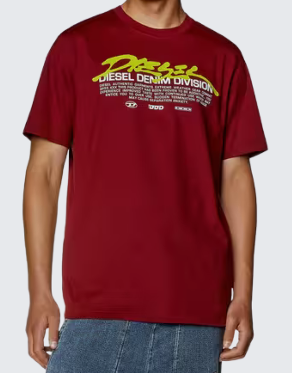 Diesel T-Just L3 Short Sleeve T-Shirt In 40Y Men