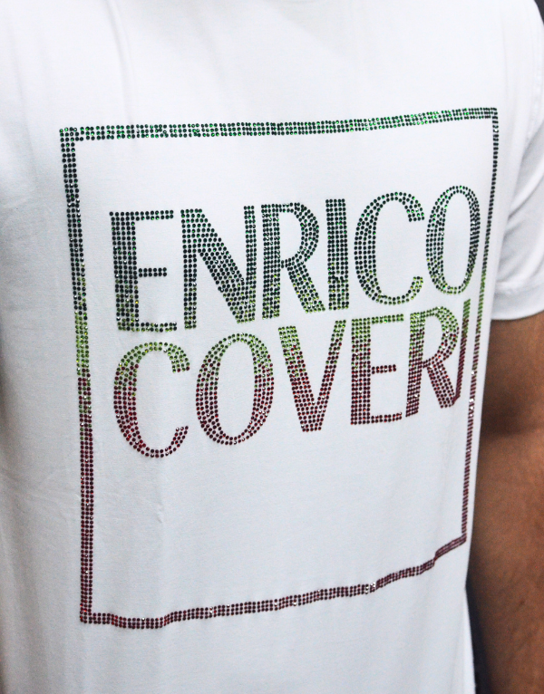 Enrico Coveri Bling Short Sleeve T-Shirt 01 White Men