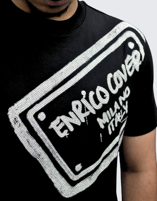 Enrico Coveri Bling Short Sleeve T-Shirt 07 Black Men