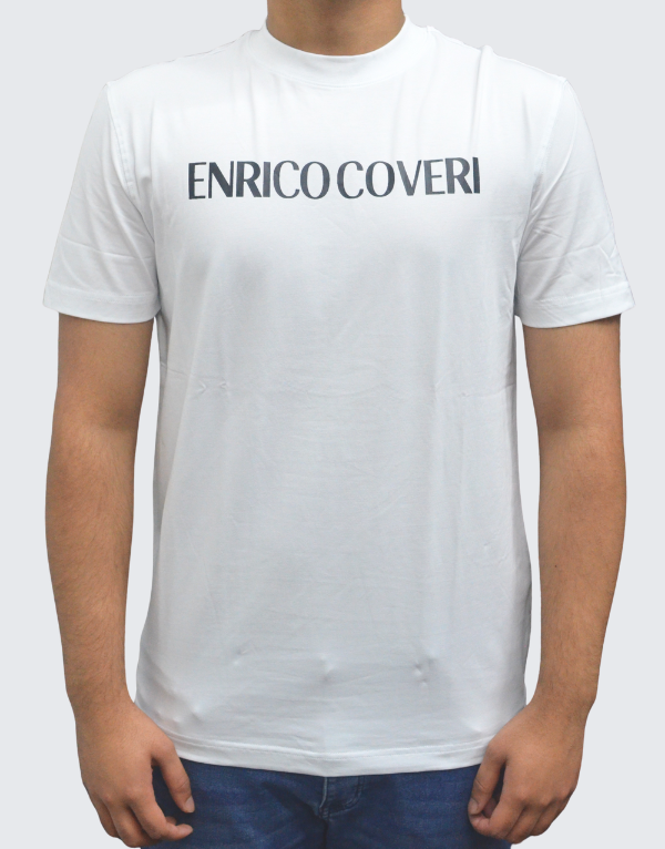Enrico Coveri Bling Short Sleeve T-Shirt White Men