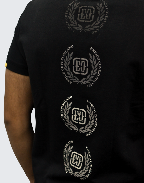 Enrico Coveri Short Sleeve Golfers 10 Black Men