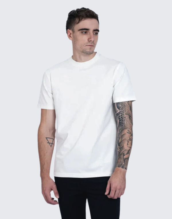 Fade Essential Slim Short Sleeve T-Shirt White Men