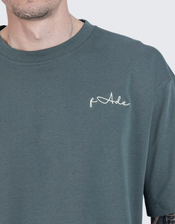 Fade Signature Boxy Short Sleeve T-Shirt Green Men