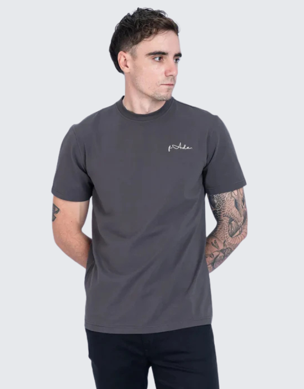 Fade Signature Slim Fit Short Sleeve T-Shirt Grey Men