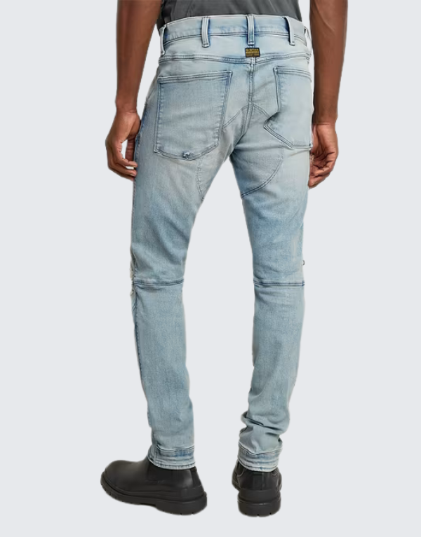 G-Star Raw 5620 3D Zip Knee Skinny Jeans In Vintage Summer Sky Wash Men