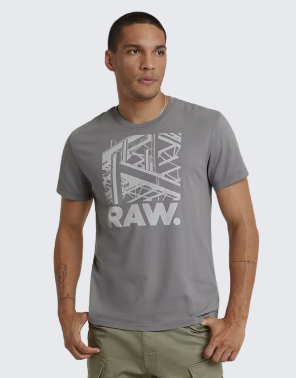 G-Star Raw Construction Rt Short Sleeve T-Shirt Correct Grey Men