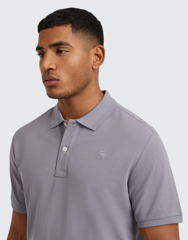 G-Star Raw Dunda Slim Fit Short Sleeve Polo Shirt Quicksilver Men