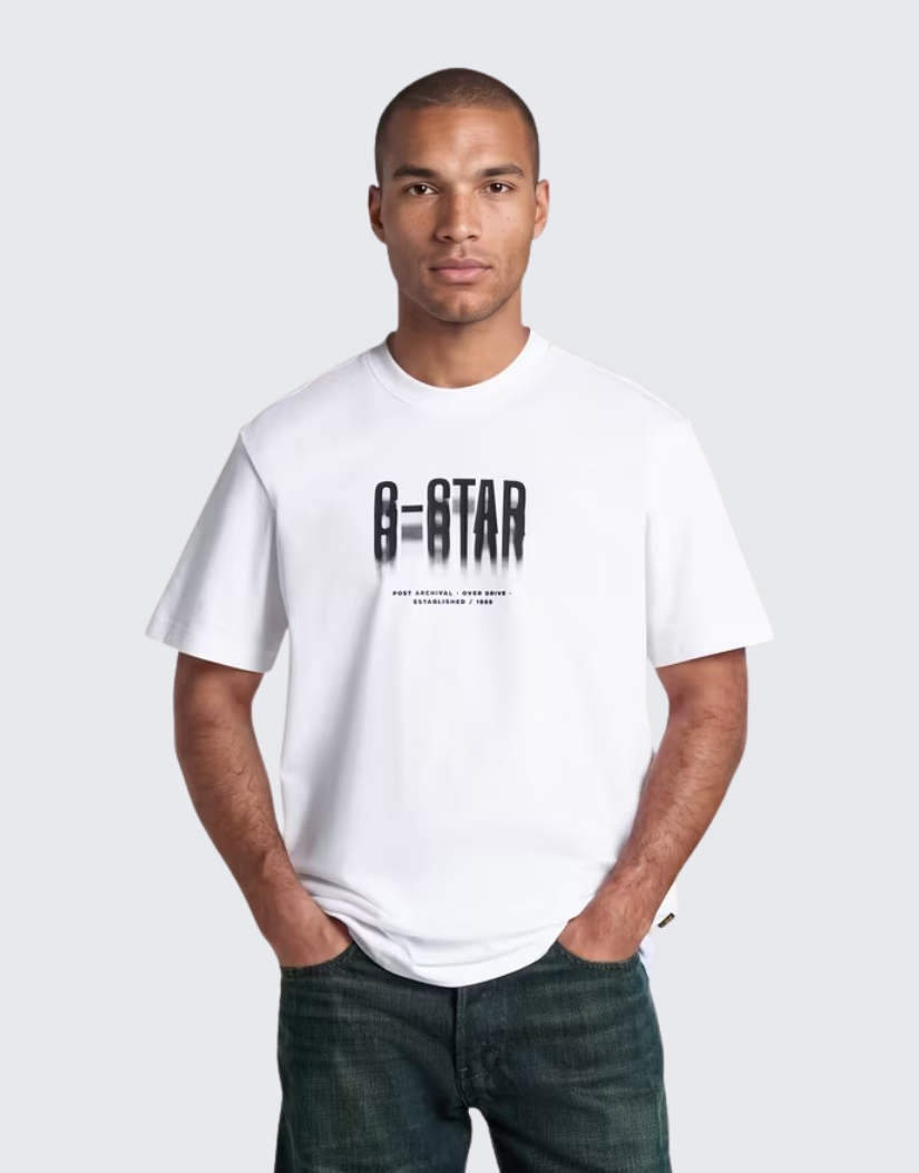 G-Star Raw Fade Graphic Short Sleeve T-Shirt White